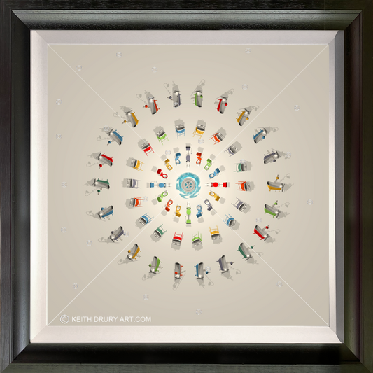 Concentric - Powder Room Canvas Edition