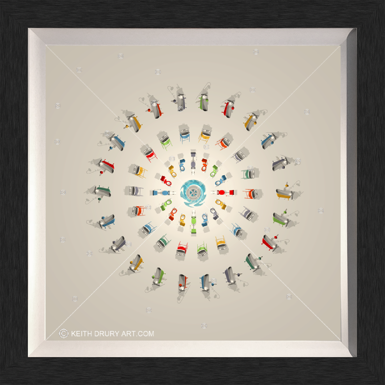 Concentric - Powder Room Canvas Edition