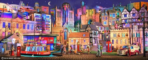 Lincoln Way On Canvas