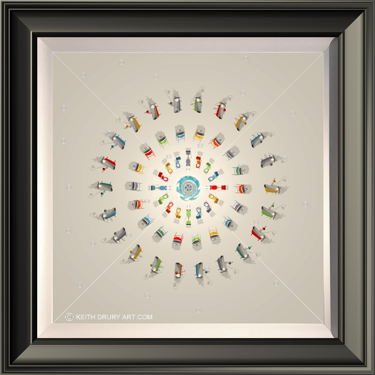 Concentric - Powder Room Canvas Edition
