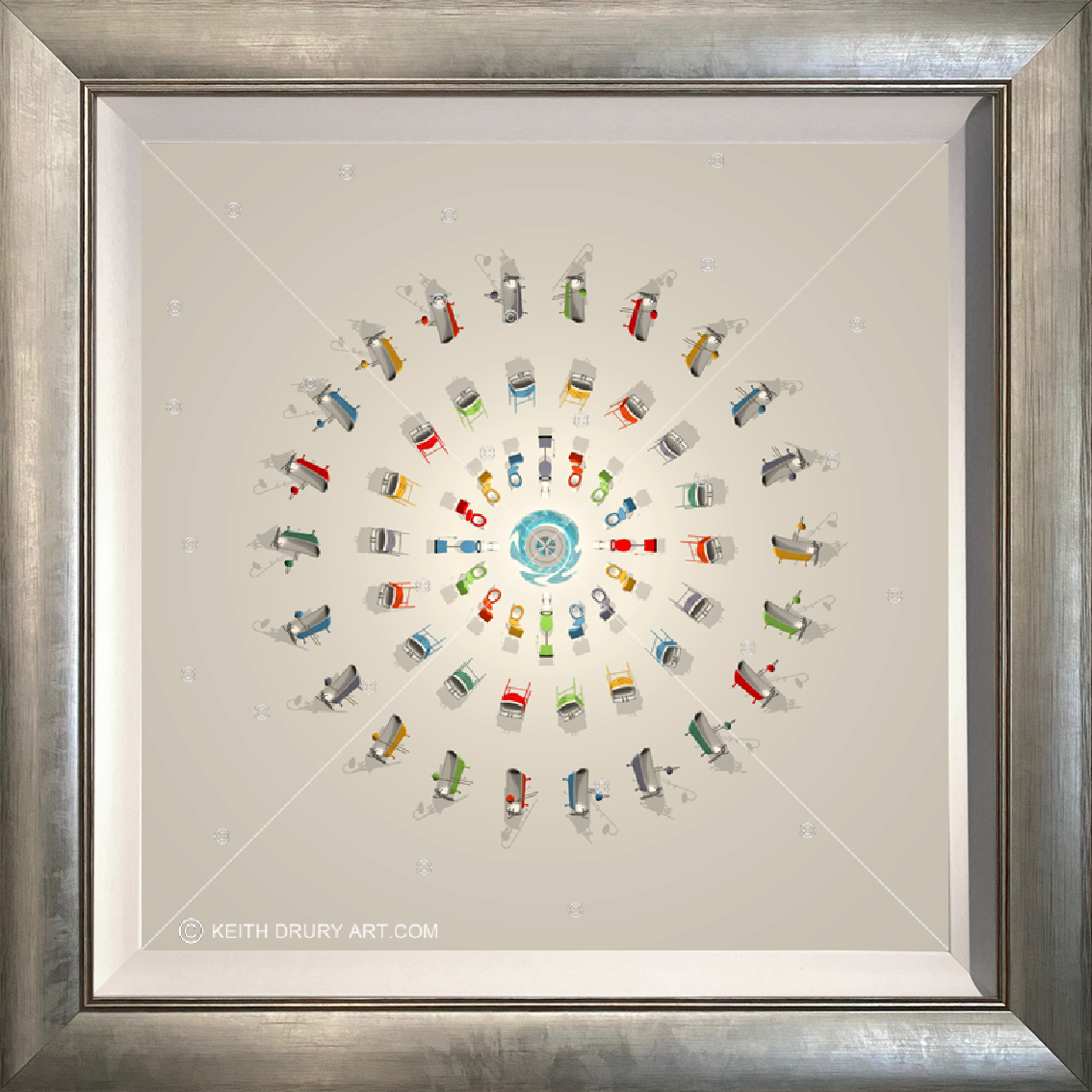 Concentric - Powder Room Canvas Edition