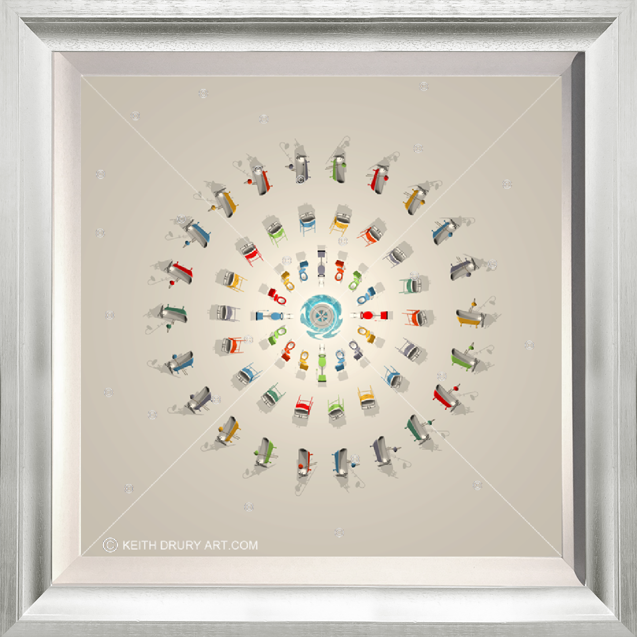 Concentric - Powder Room Canvas Edition