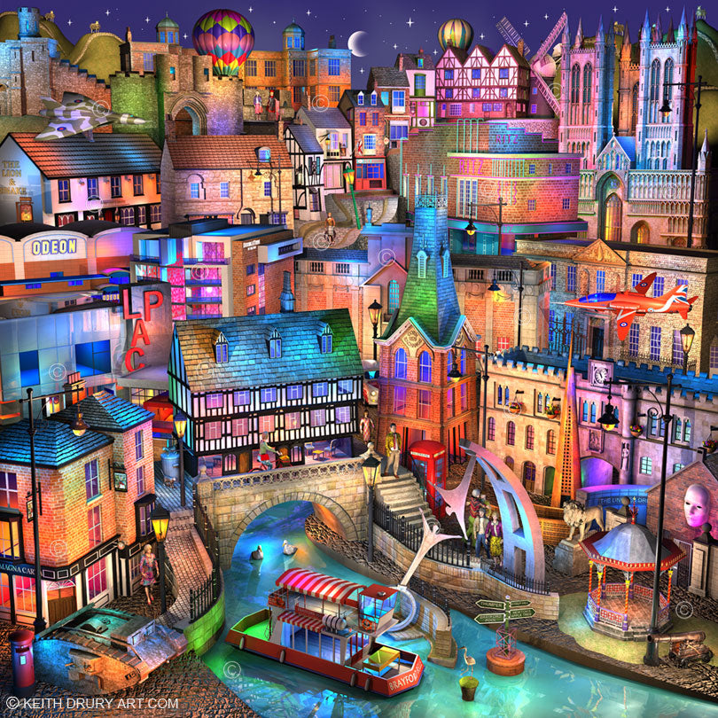 Lincoln Nightfall On Canvas