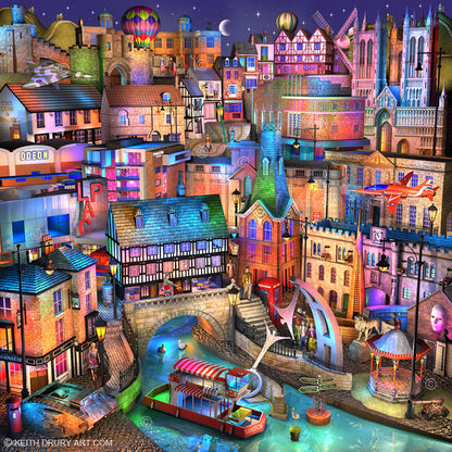 Lincoln Nightfall On Canvas