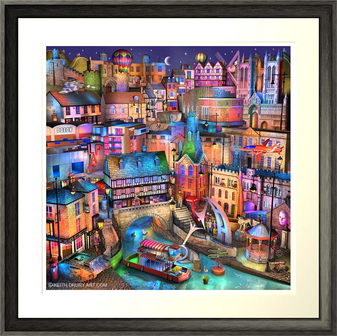 Lincoln Nightfall On Canvas